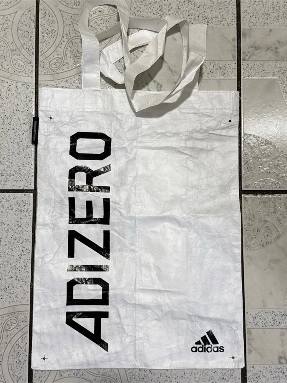 New Adidas Adizero Running Shoe Bag White Black